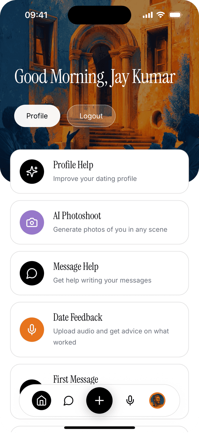Court mobile app interface